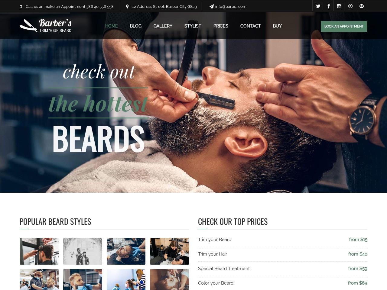 Stylish Salon website