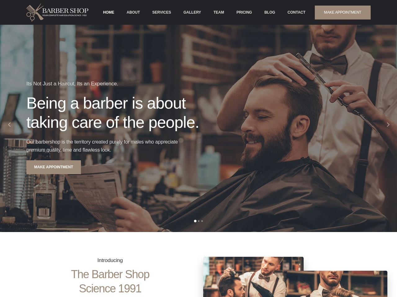 XBarber website